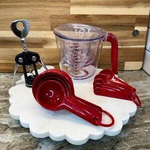 KitchenAid Red Kitchen Tool Bundle • Measuring Cups, Spoons & Wine Opener